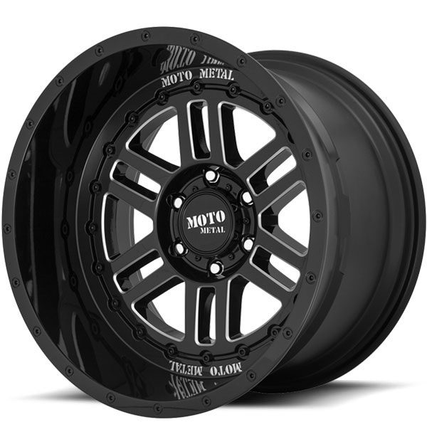 Moto Metal MO800 Deep Six Gloss Black with Milled Spokes