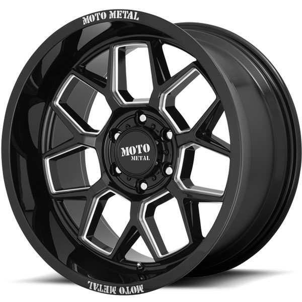 Moto Metal MO803 Banshee Gloss Black with Milled Spokes