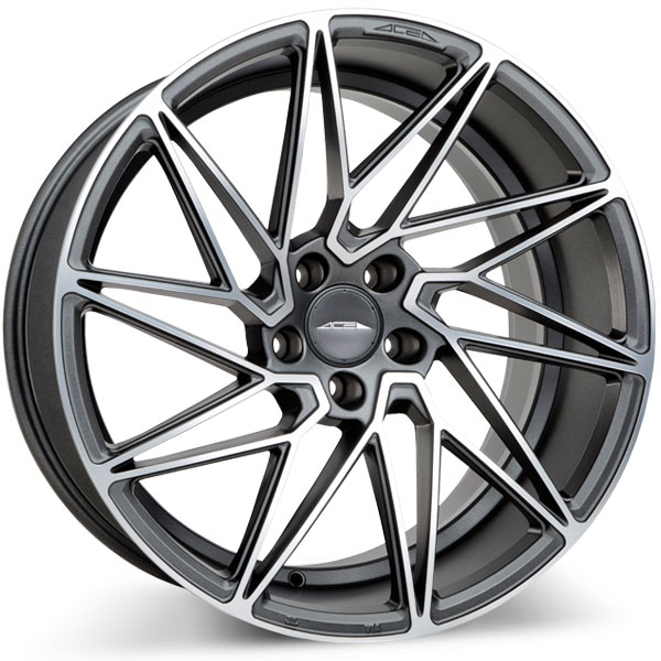 Ace Alloy Driven D716 Matte Mica Grey with Machined Face Center Cap