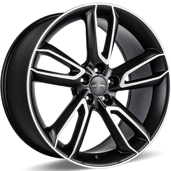 Ace Alloy Scorpio C902 Matte Black with Machined Face Center Cap