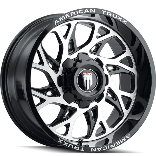 American Truxx AT-1913 Destiny Black with Machined Face Center Cap