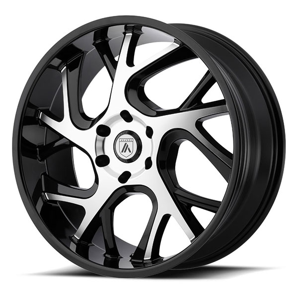 Asanti ABL-16 Gloss Black with Machined Face Center Cap