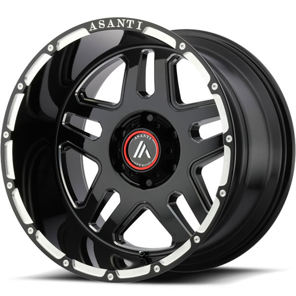 Asanti Off-Road AB-809 Gloss Black Milled Center Cap