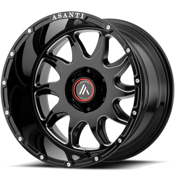 Asanti Off-Road AB-810 Gloss Black Milled Center Cap