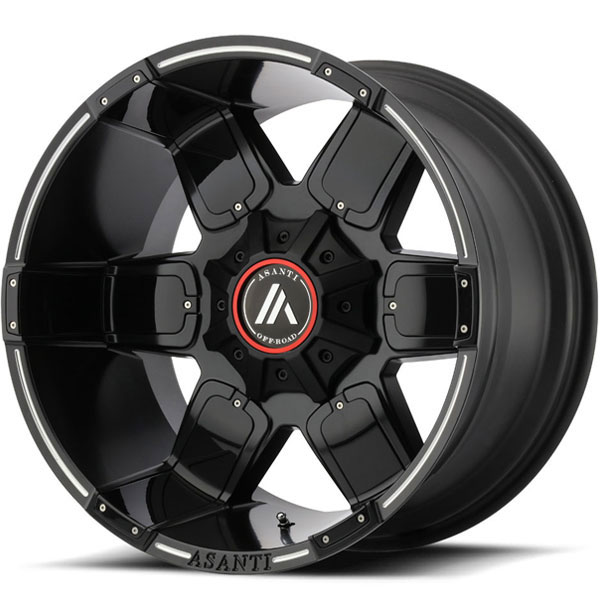 Asanti Off-Road AB-811 Satin Black Milled with Gloss Black Accents Center Cap