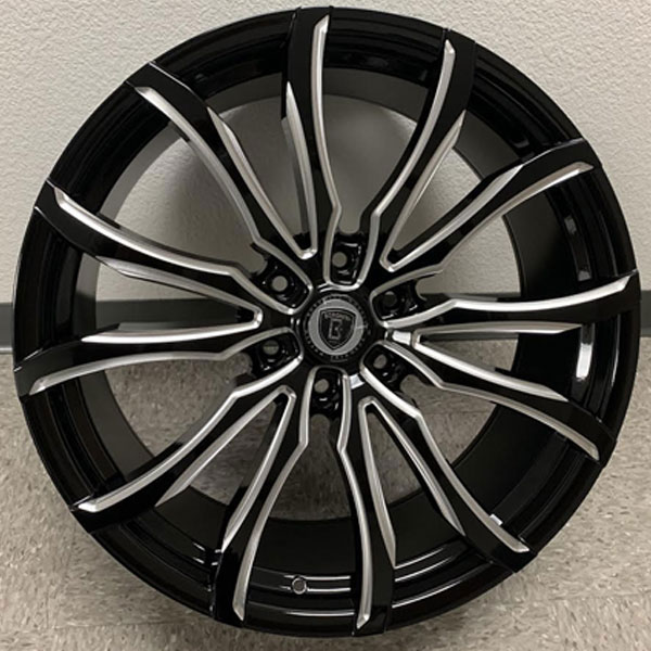 Borghini B33 Black with Milled Spokes Center Cap