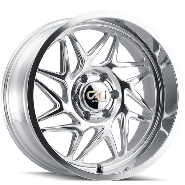 Cali Offroad Gemini 9112 Polished with Milled Spokes Center Cap