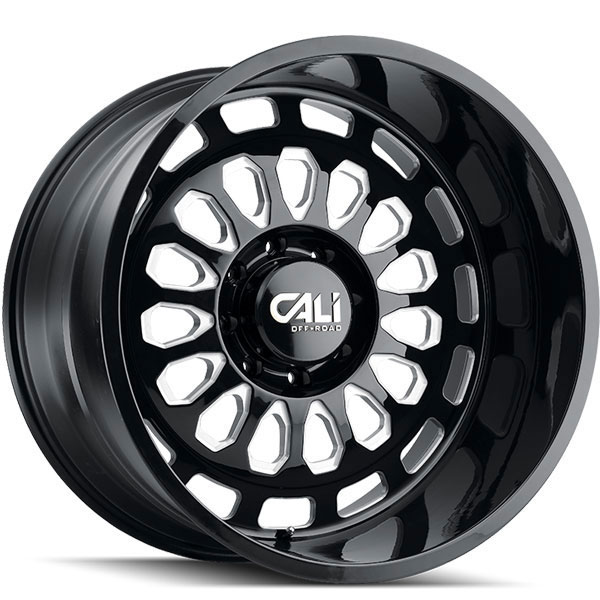 Cali Offroad Paradox 9113 Gloss Black with Milled Spokes Center Cap