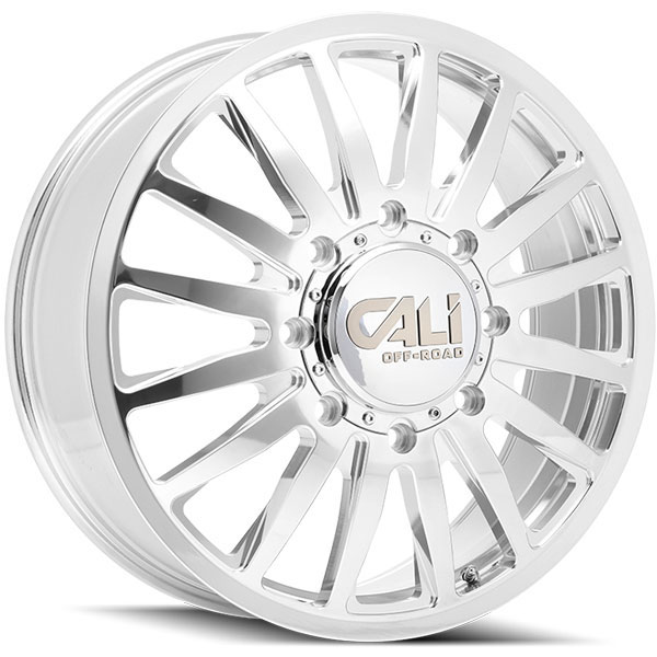 Cali Offroad Summit Dually 9110 Polished with Milled Spokes Front Center Cap