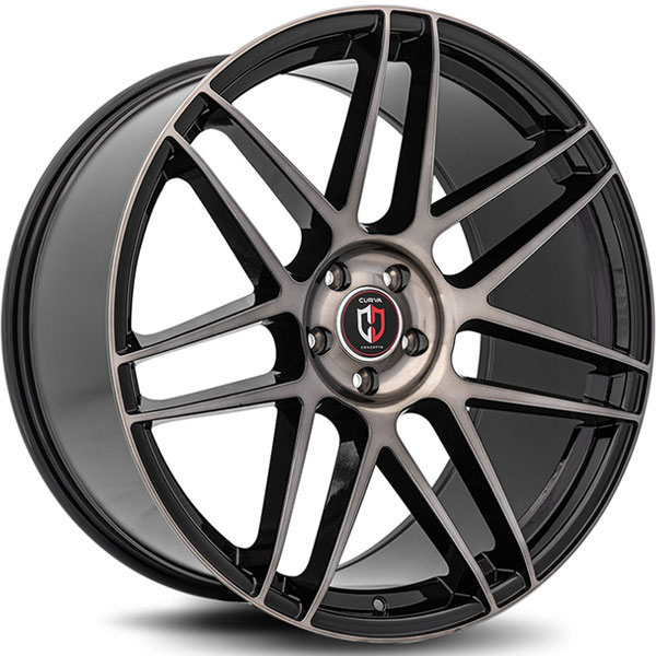 Curva Concepts C300 Gloss Black with Machined Face and Tint Center Cap