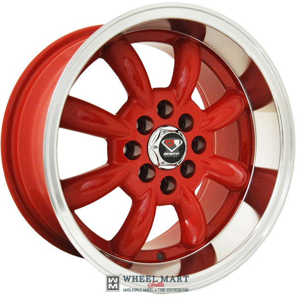 Dcenti Racing DCTL002 Red with Machined Lip Center Cap