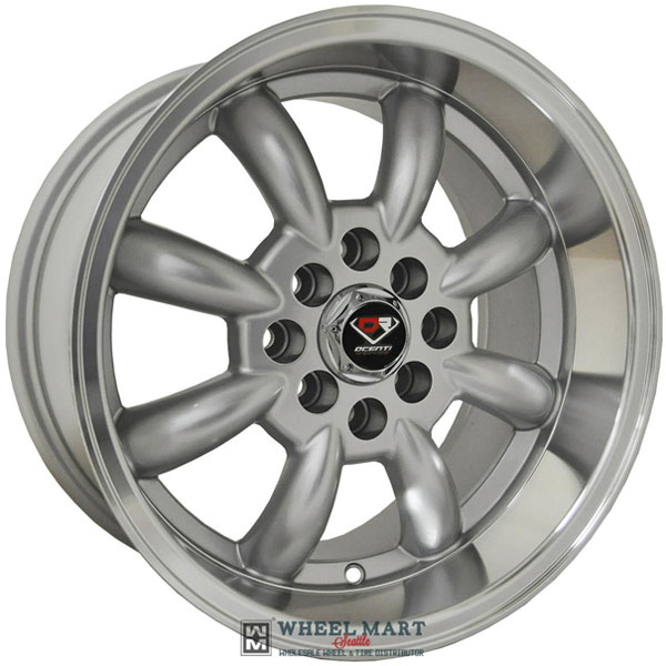 Dcenti Racing DCTL002 Silver with Machined Lip Center Cap