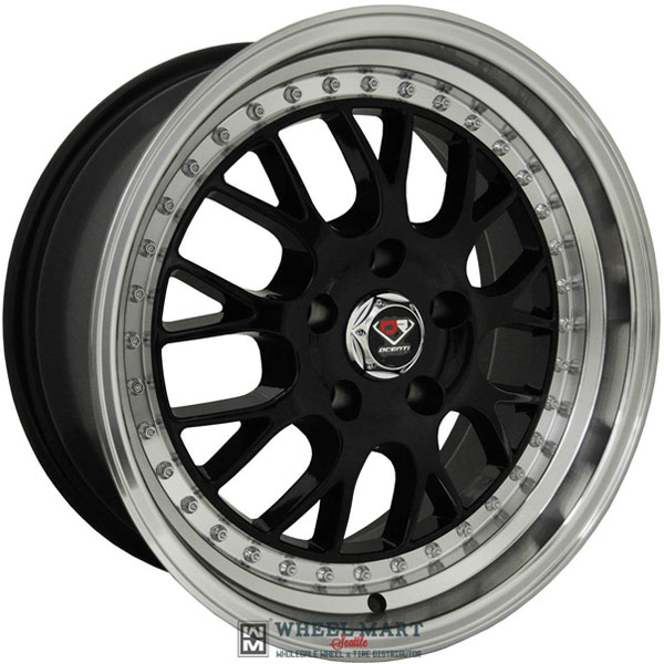 Dcenti Racing DCTL003 Black with Machined Lip Center Cap