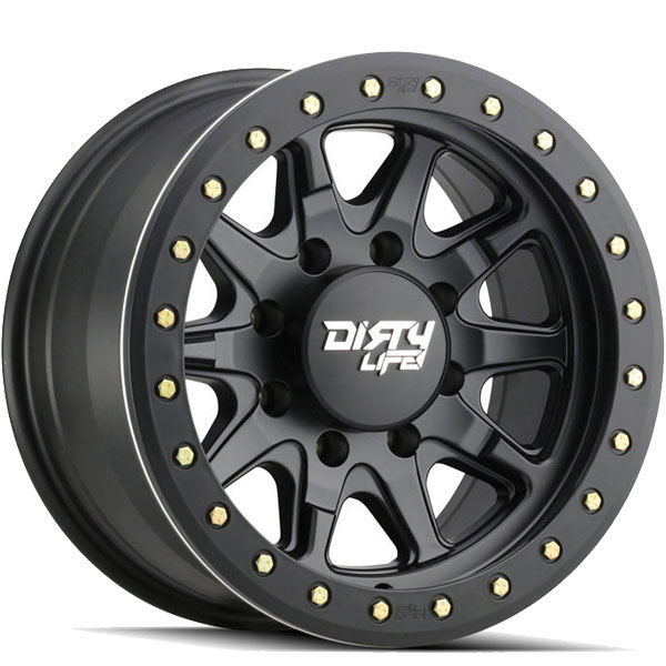 Dirty Life 9304 DT-2 Matte Black with Beadlock Ring Center Cap