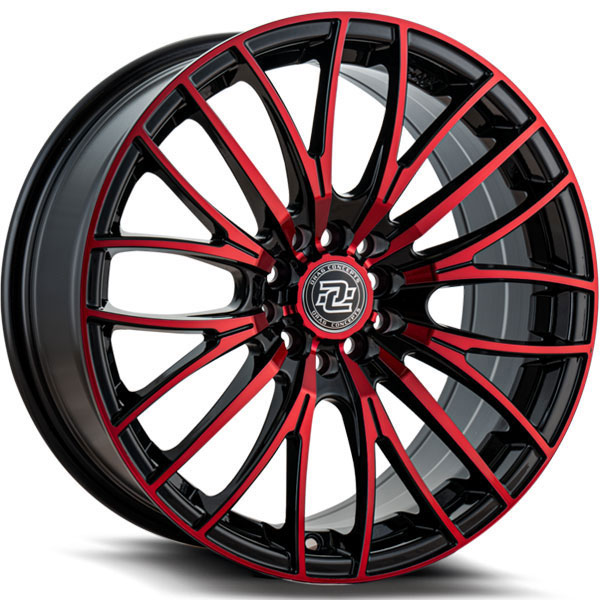 Drag Concepts R37 Gloss Black with Red Machined Face Center Cap