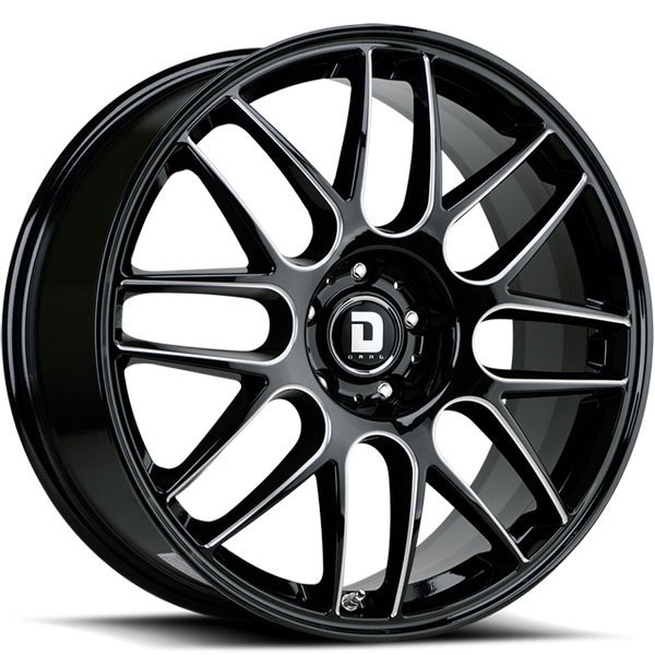 Drag DR-37 Gloss Black with Milled Spokes Center Cap