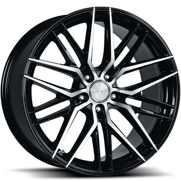 Drag DR-77 Gloss Black with Machined Face Center Cap