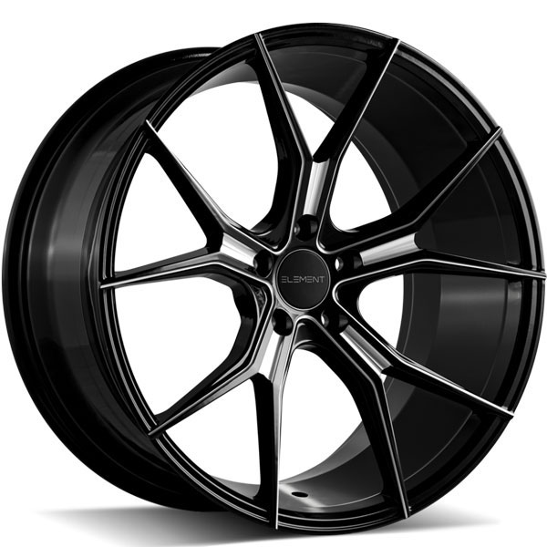 Element EL1225 Gloss Black with Milled Spokes Center Cap