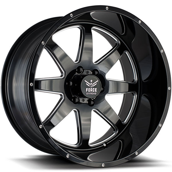 Force Off-Road F06 Black with Milled Spokes Center Cap