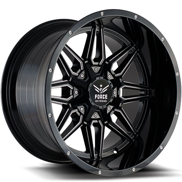 Force Off-Road F10 Black with Milled Spokes Center Cap