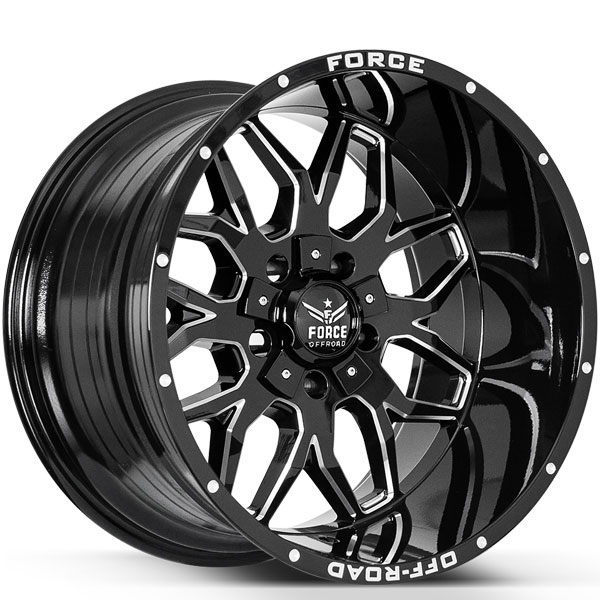 Force Off-Road F30 Black with Milled Spokes Center Cap