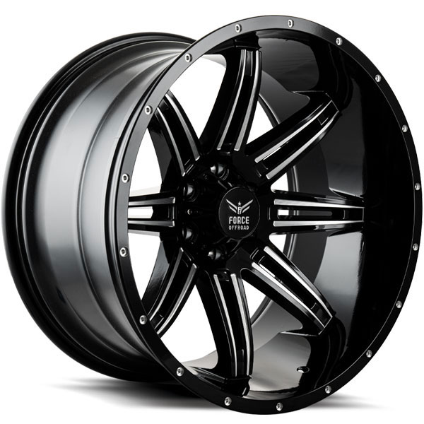 Force Off-Road F32 Black with Milled Spokes Center Cap