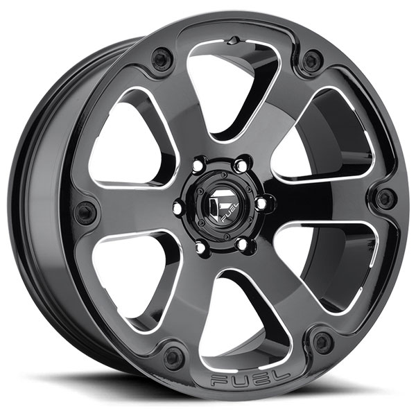 Fuel Beast D562 Gloss Black with Milled Accents Center Cap