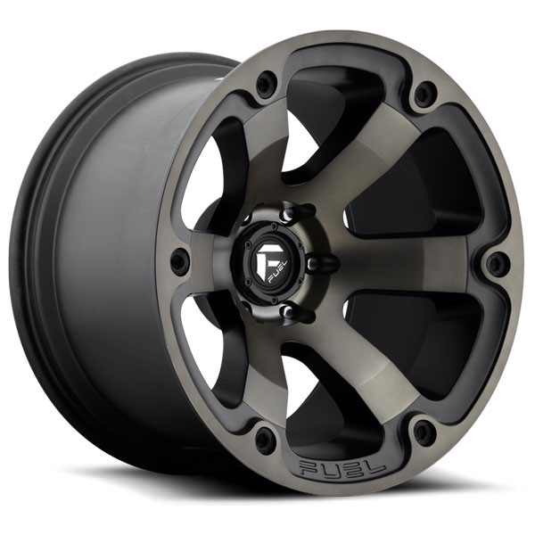 Fuel Beast D564 Black with Machined Face and Dark Tint Center Cap