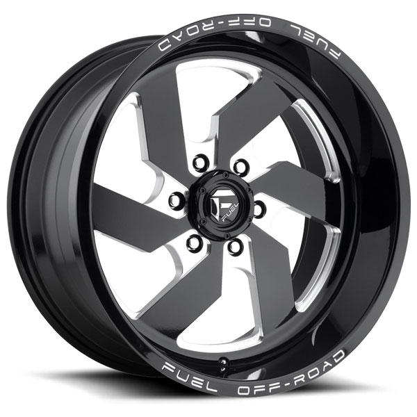 Fuel Turbo 6 D582 Gloss Black with Milled Accents Center Cap