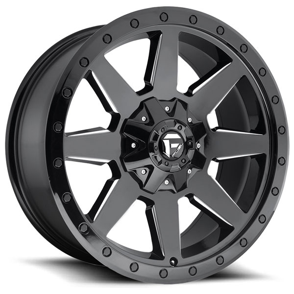 Fuel Wildcat D597 Gloss Black with Milled Accents Center Cap