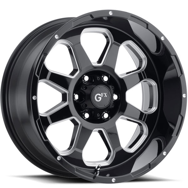 G-FX TR10 Gloss Black Milled Center Cap