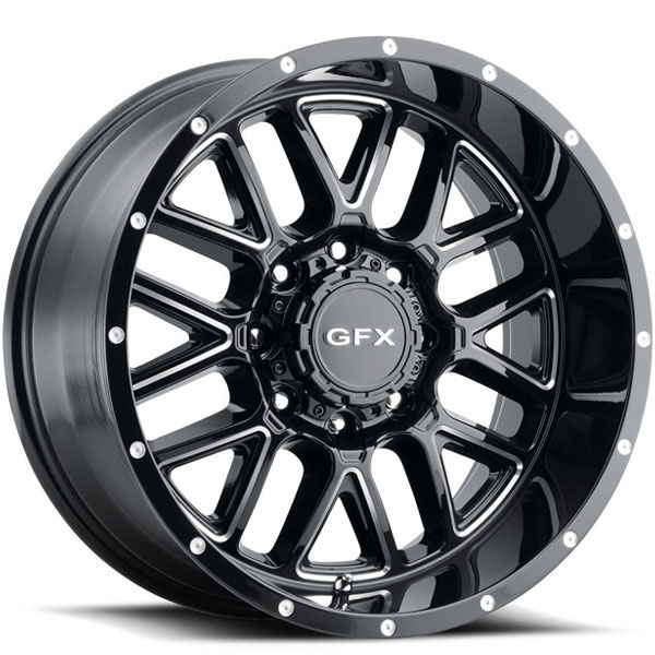 G-FX TR5 Gloss Black with Milled Spokes Center Cap