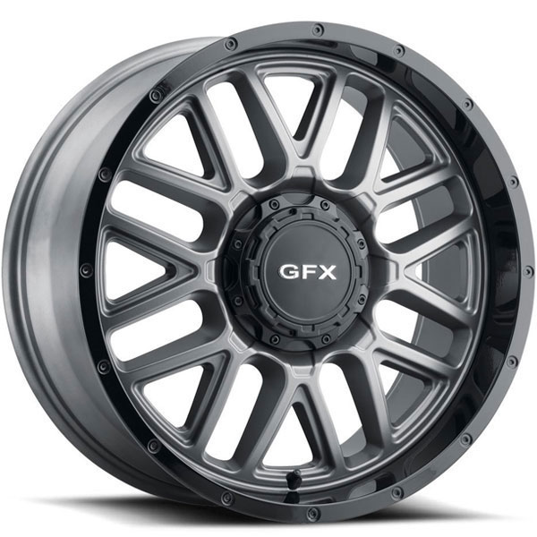 G-FX TR5 Gray with Black Lip Center Cap