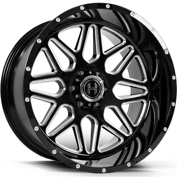 Hardcore Off-Road HC18 Gloss Black with Milled Spokes Center Cap