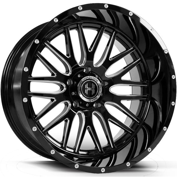 Hardcore Off-Road HC19 Gloss Black with Milled Spokes Center Cap