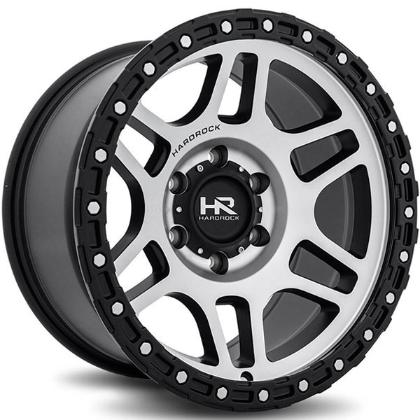 Hardrock Offroad H103 Black with Machined Face Center Cap