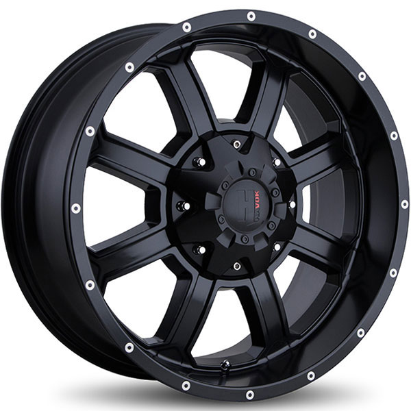 Havok Off-Road H101 Matte Black with Milled Rivets Center Cap