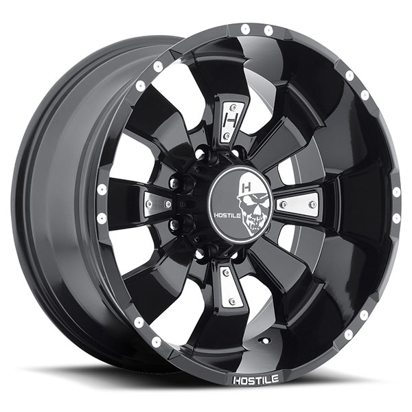 Hostile H103 Hammered Asphalt Satin Black 8 Lug Center Cap