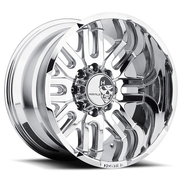 Hostile H104 Zombie Armor Plated Chrome 8 Lug Center Cap