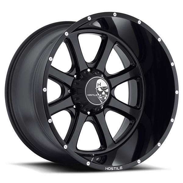 Hostile H105 Exile Asphalt Satin Black 8 Lug Center Cap