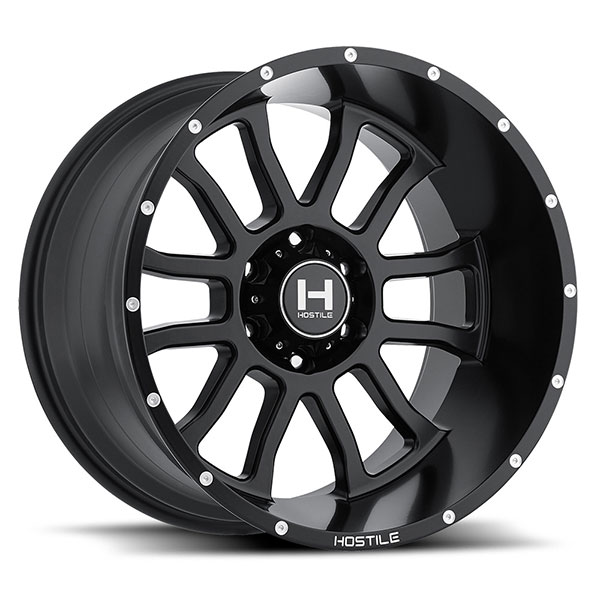 Hostile H107 Gauntlet Asphalt Satin Black Center Cap