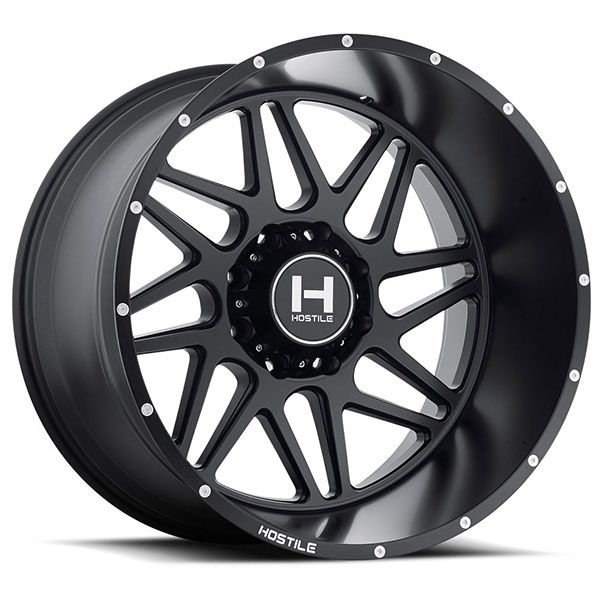 Hostile H108 Sprocket Asphalt Satin Black 8 Lug Center Cap