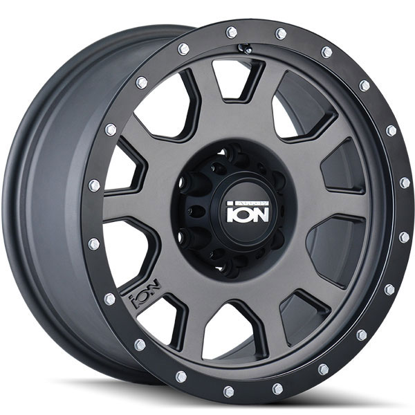 Ion Alloy 135 Matte Gunmetal with Black Beadlock Center Cap