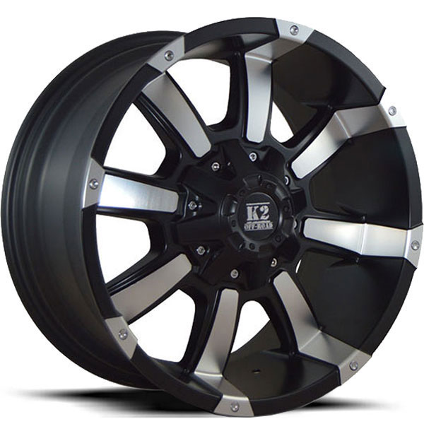 K2 OffRoad K05 Fitz Gloss Black with Machined Face Center Cap