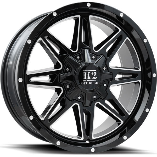 K2 OffRoad K11 Renegade Gloss Black with Milled Spokes Center Cap