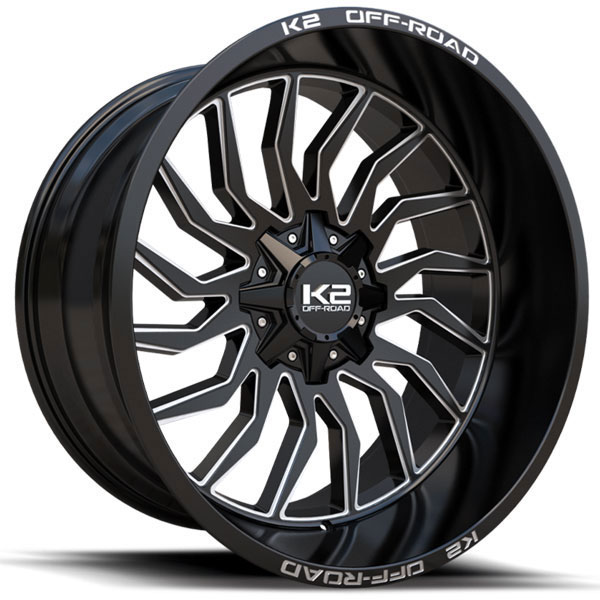 K2 OffRoad K21 Monarch Gloss Black with Milled Spokes Center Cap