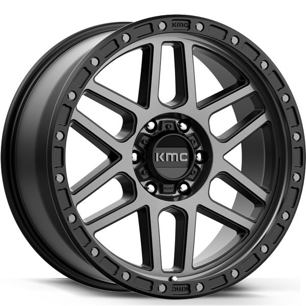 KMC KM544 Mesa Satin Black with Gray Tint Center Cap