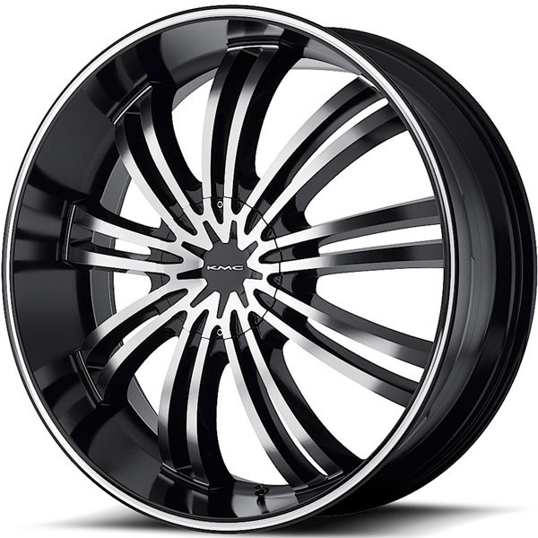 KMC KM682 Spider Gloss Black with Machined Face Center Cap