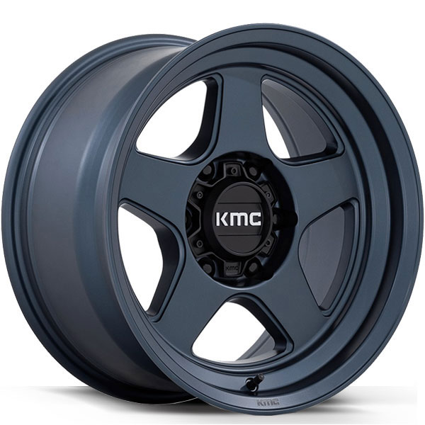 KMC KM728 Lobo Metallic Blue Center Cap