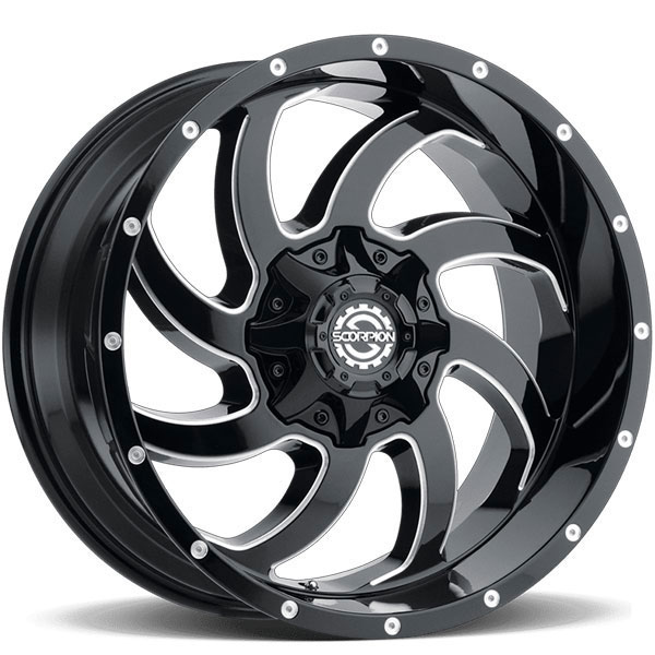 Scorpion Off-Road SC-30 Black with Milled Spokes Center Cap